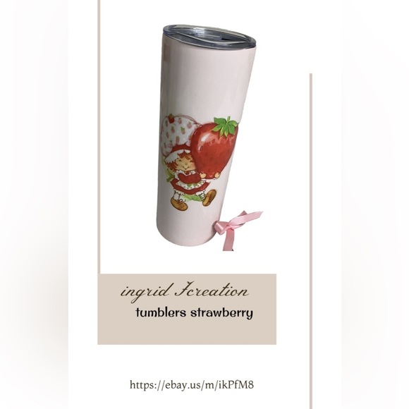 ingridJcreation Other - tumbler with Strawberry Shortcake Vintage perfect for gift